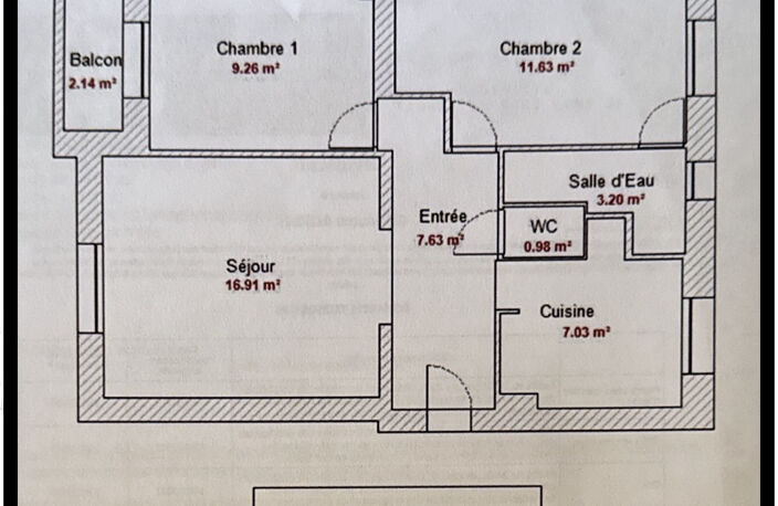 T3 de 56m2 Impasse Colonel Lamy Lyon 8 — photo 3