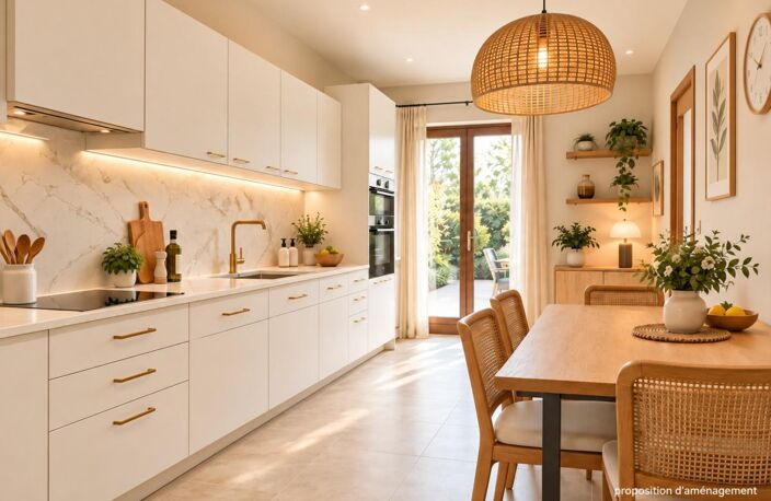 LESPINASSE – MAISON INDIVIDUELLE DE PLAIN-PIED 107 M² – 3 CHAMBRES – TERRAIN 740 M² – GRAND GARAGE — photo 4