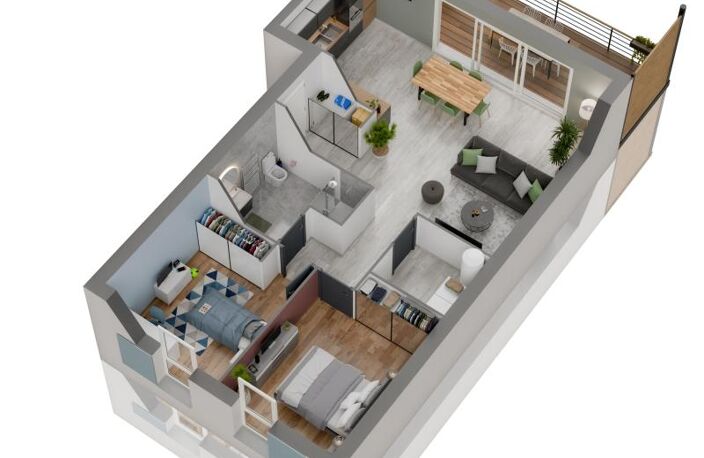 Appartement - 2 chambres - Terrasse - Parking privatif — photo 3