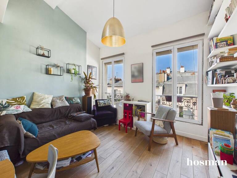 Coup de cœur - Traversant 3 pièces de 51 m² (au sol) - Très calme - Dernier étage, Rue Jouye-Rouve — photo 1
