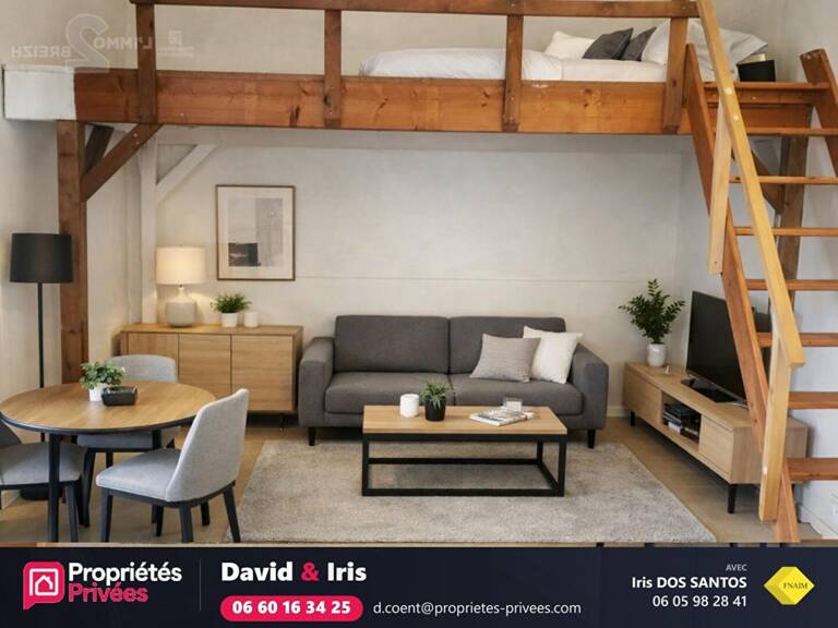 Studio meublé de 19,40 m² avec mezzanine, loué, en rez-de-chaussée · Camors (56) — photo 1