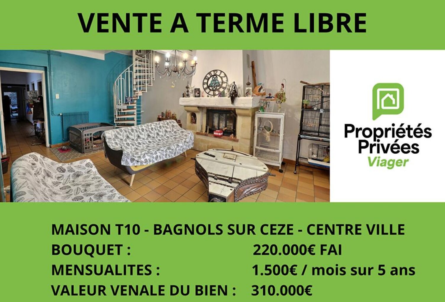VENTE A TERME Immeuble Bagnols Sur Ceze 10 pièce(s) 350 m2 — photo 1