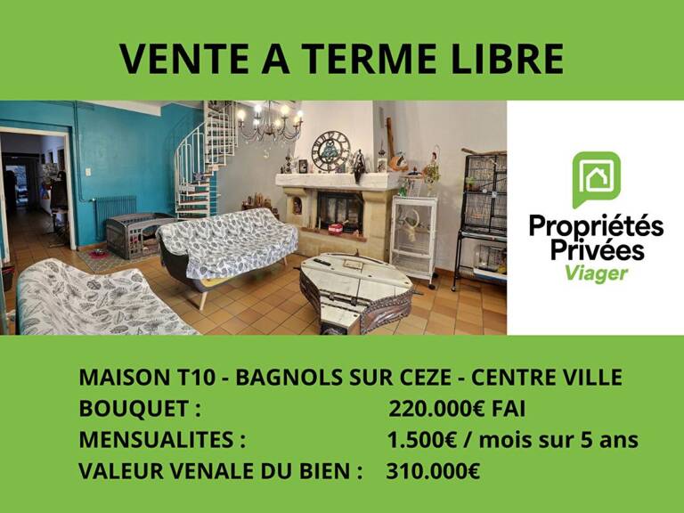 VENTE A TERME Immeuble Bagnols Sur Ceze 10 pièce(s) 350 m2 — photo 1