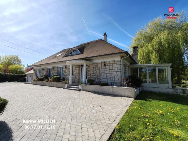 IVRY LA BATAILLE 27540 Maison individuelle avec véranda chauffée - 1 étage - 4 chambres - Double garage - Quart port - Piscine Hors Sol Chauffée - Terrain d'env. 3300 m²  - 450000  HAI — photo du bien