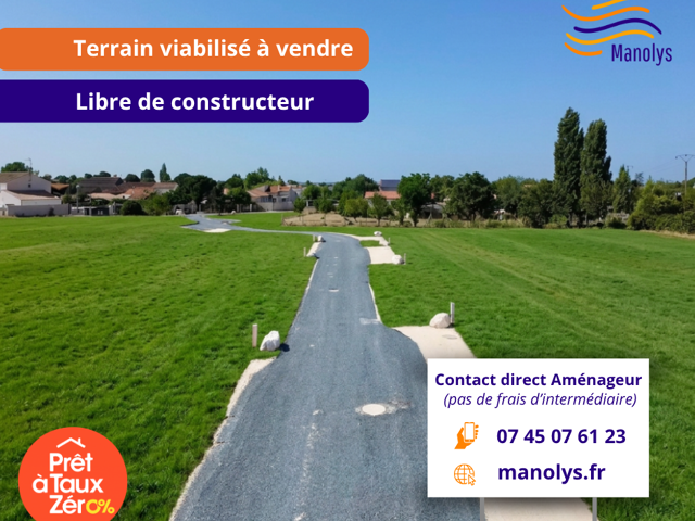 Terrain viabilisé et libre de constructeur proche de Nancras — photo du bien