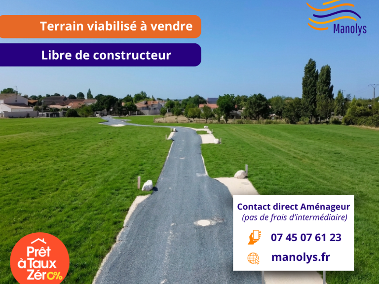 Terrain viabilisé et libre de constructeur proche de Nancras — photo 1