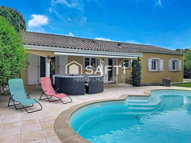 FONSORBES  Villa T5 de 127m² plain-pied avec piscine, garage et carport. — photo du bien