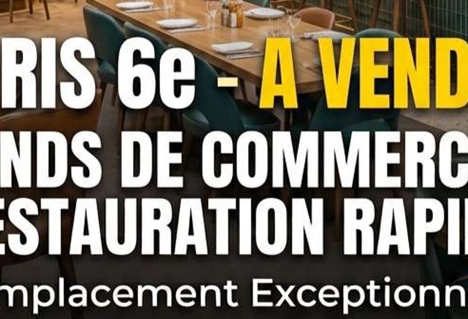 Vente Restauration rapide 48 m&sup2; — photo 1