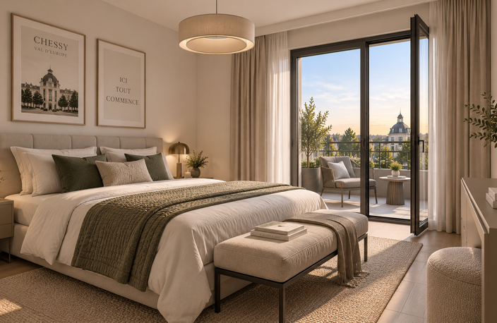CHESSY – VAL D’EUROPE | 3 PIÈCES 65 M² AVEC BALCON – RÉSIDENCE DE STANDING — photo 3
