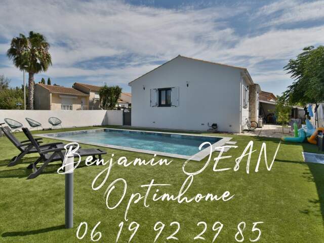 À vendre – Maison de plain-pied entièrement rénovée avec piscine – Sérignan (34) — photo du bien
