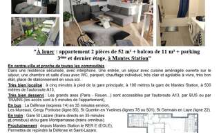 Appartement 2 Pièces 52 m² à louer à Mantes-la-Jolie (78200)