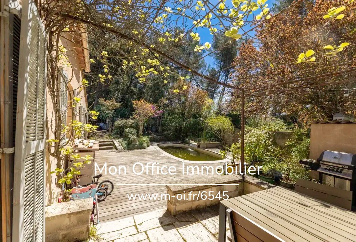 Référence : 6545-MAC - Maison 4 pièces avec jardin, piscine et garage — photo 1