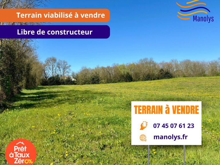 Terrain viabilisé à vendre proche de Surgères — photo 1