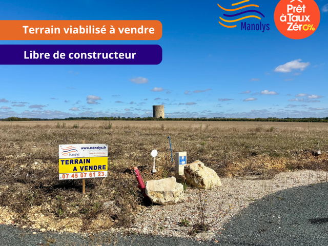 Terrain viabilisé et libre de constructeur — photo du bien