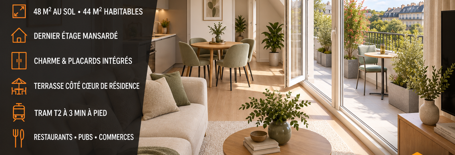 Appartement 1 Pièce 48 m² à vendre à Bezons (95870)