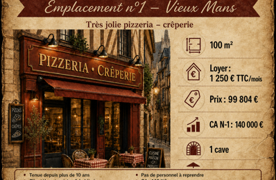 Vente Crêperie, Pizzeria 100 m&sup2; — photo du bien