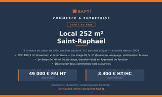Commerce  252 m² à vendre à Saint-Raphaël (83700)