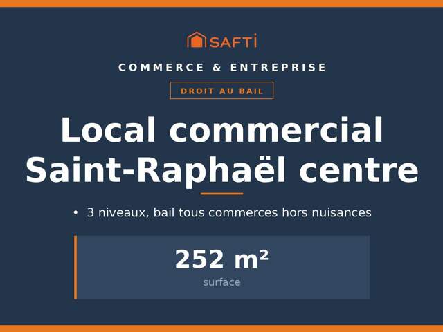 Droit au bail 252 m², centre de Saint-Raphaël — photo du bien