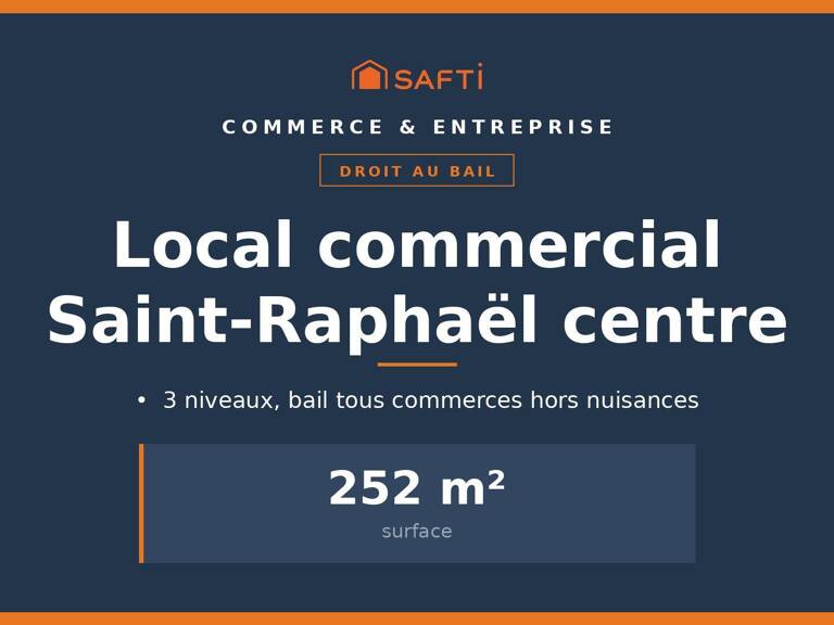 Droit au bail 252 m², centre de Saint-Raphaël — photo 1