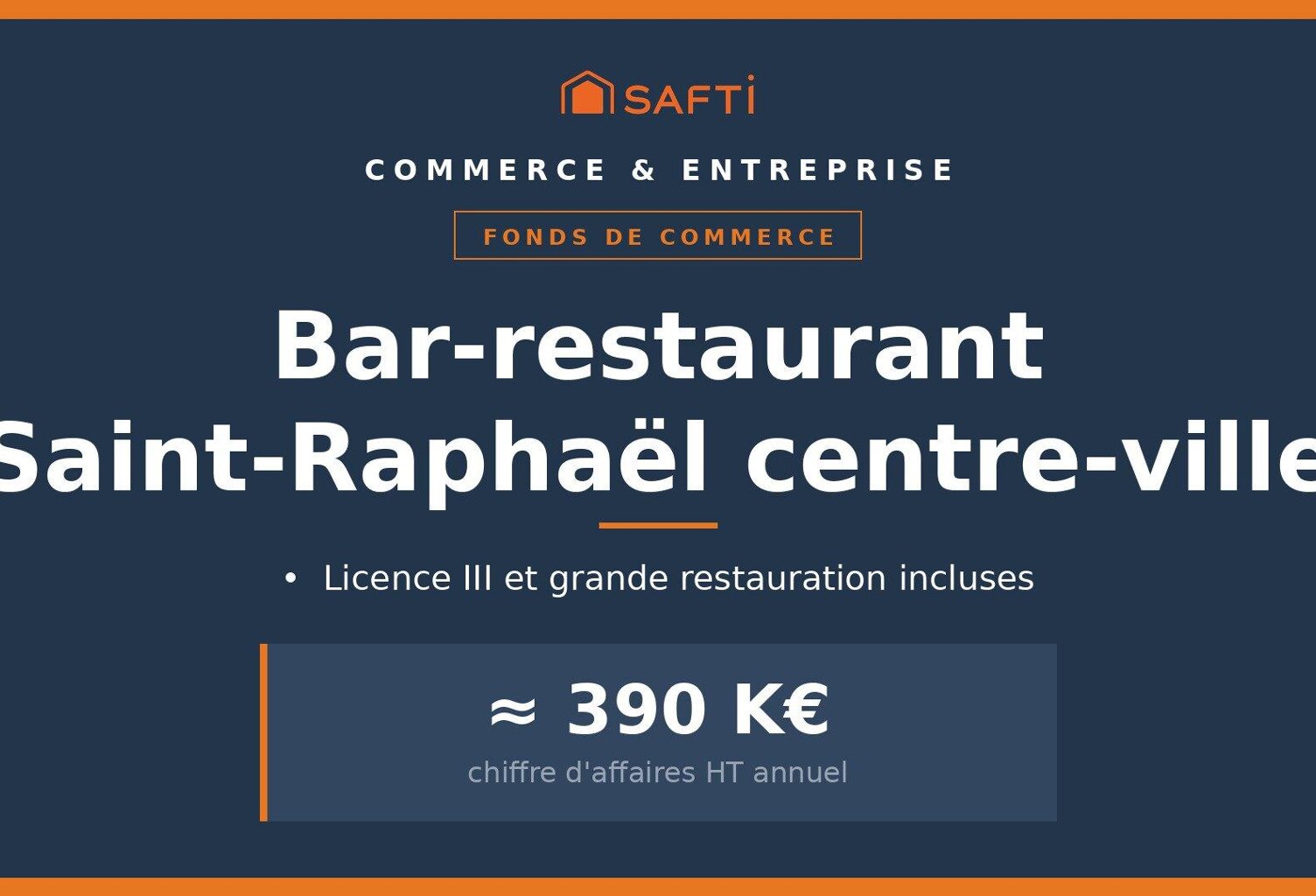 Bar-restaurant Saint-Raphaël, EBE retraité 110 K€ — photo 1