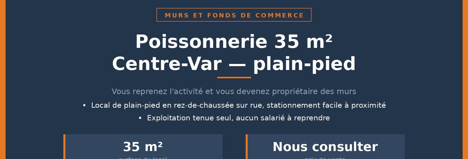 Commerce 1 Pièce 35 m² à vendre à Le Muy (83490)