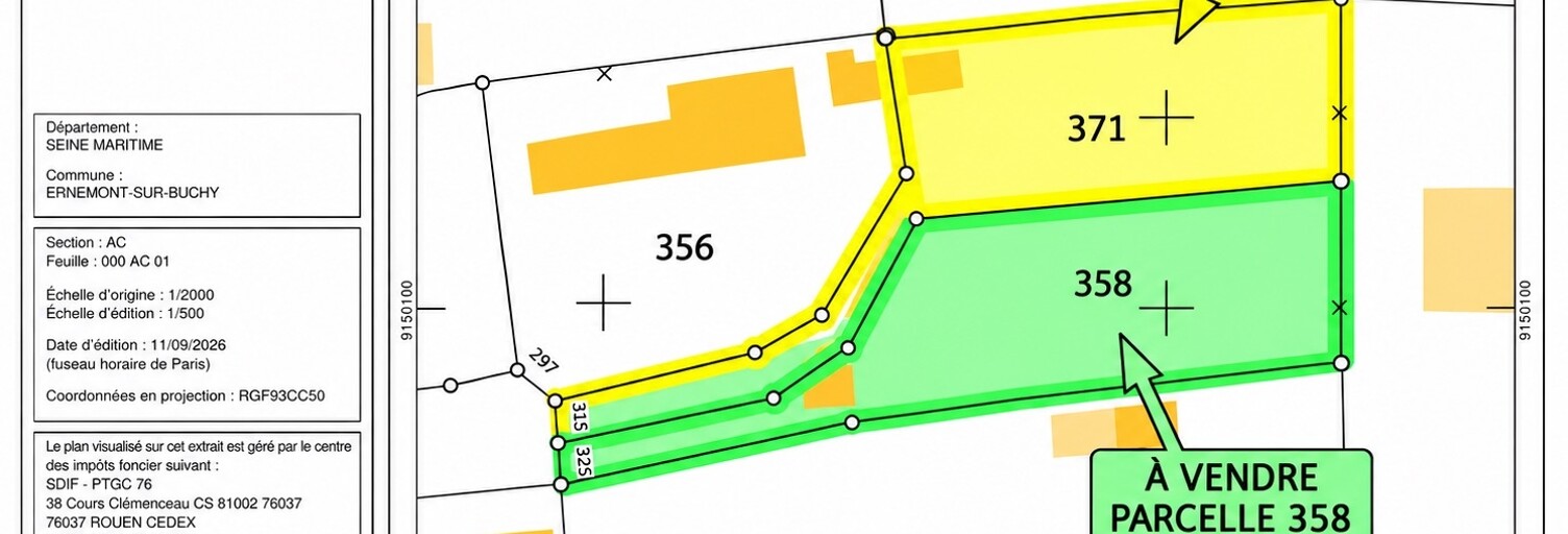 Terrain  914 m² à vendre à Ernemont-sur-Buchy (76750)