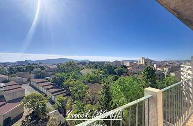 MARSEILLE 4e – T2 43 m² – 7e étage – Balcon filant – Vue panoramique — photo du bien