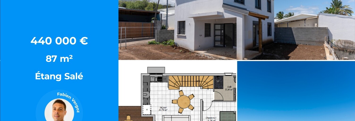 Maison 4 Pièces 87 m² à vendre à L'Étang-Salé (97427)