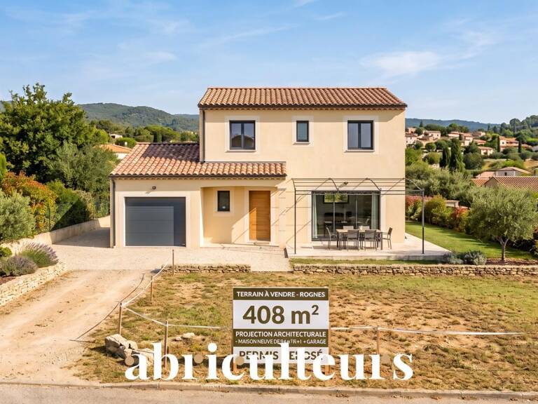 Terrain constructible viabilisé avec permis de construire déposé de 94m2 en vente à Rognes 13840 — photo 1