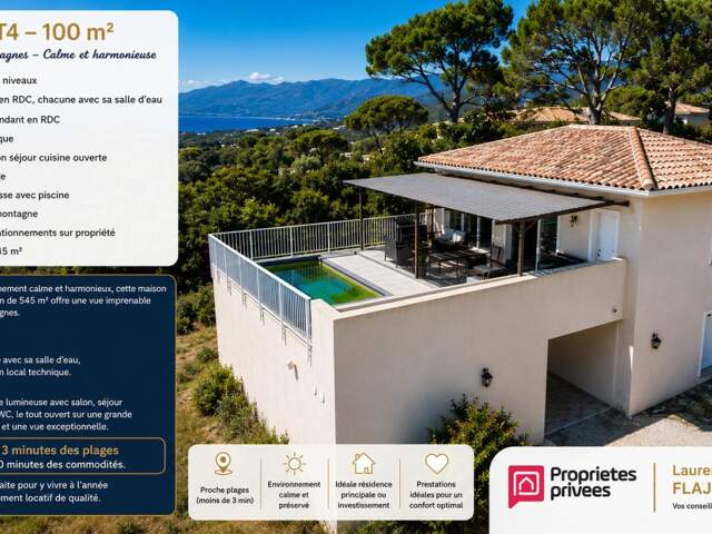 Villa T4 avec piscine VUE MER - LECCI (20137) - CORSE DU SUD - FRANCE — photo du bien