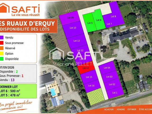 Terrains viabilisés libres à Erquy LOT 5 — photo du bien