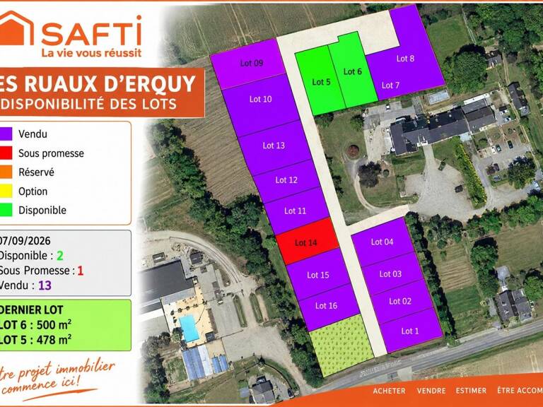 Terrain viabilisé libre à Erquy LOT 6 — photo 1