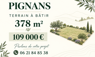 Terrain 378 m² à construire Pignans (83790)