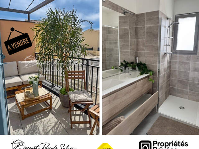 Appartement duplex Sarrians 3 pièce(s) 66.80 m2 terrasse 7,1 m2, 2 parkings — photo du bien