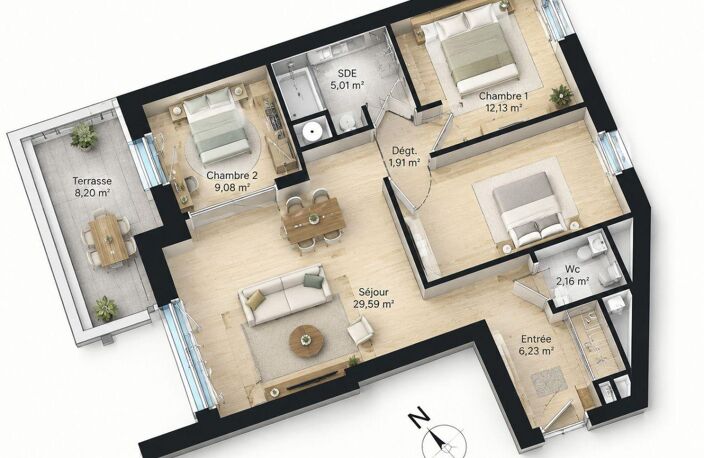 Vente Appartement 3 pièces — photo 3