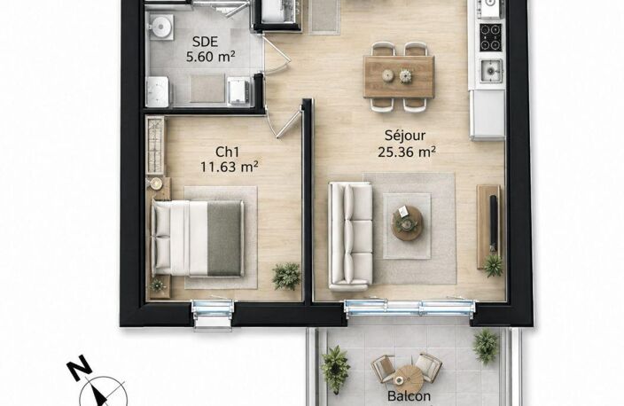 Vente Appartement 2 pièces — photo 3