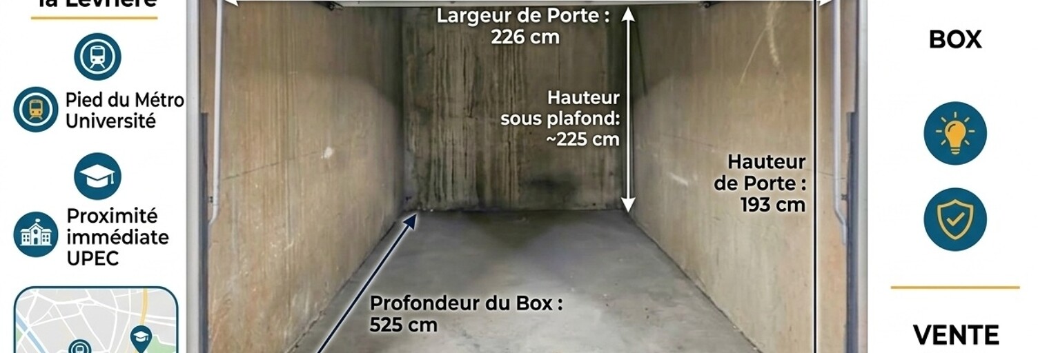 Garage  13 m² à vendre à Créteil (94000)