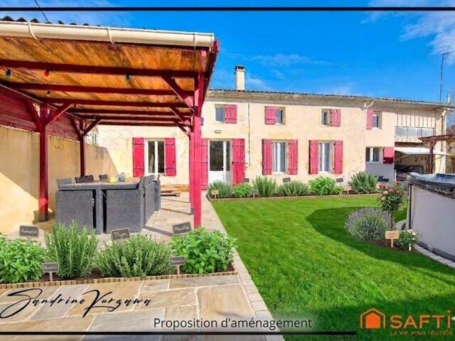 Maison en pierre, grand salon, 3 chambres, garage — photo du bien