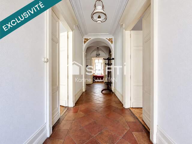 Immeuble bourgeois à rénover au cœur de Montastruc-la-Conseillère, offrant de beaux volumes, un T3 indépendant, deux garages et un fort potentiel d'aménagement. — photo du bien
