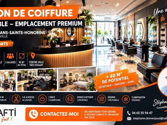 SALON DE COIFFURE RENTABLE  EMPLACEMENT PREMIUM — photo du bien