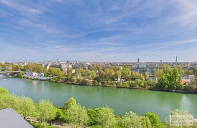 Vue SEINE, ÎLE DE LA JATTE et TOUR EIFFEL. Balcon, cave, et box en sus. — photo du bien