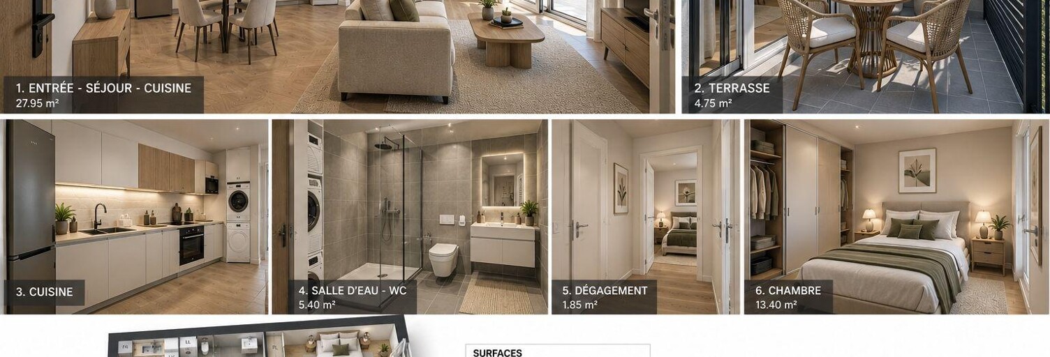 Appartement 2 Pièces 48 m² à vendre à Sainte-Geneviève-des-Bois (91700)