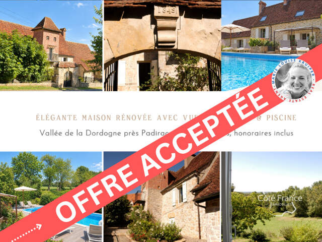 Belle maison en pierre rénovée avec piscine chauffée et char — photo du bien