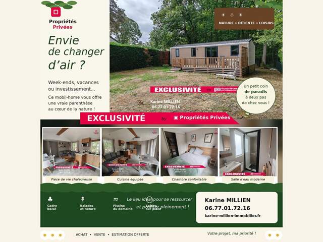 MARCILLY SUR EURE 27810 Mobil home aménagé et équipé - 2 chambres - Grand terrain clos avec une partie boisée - 92241  HAI — photo du bien