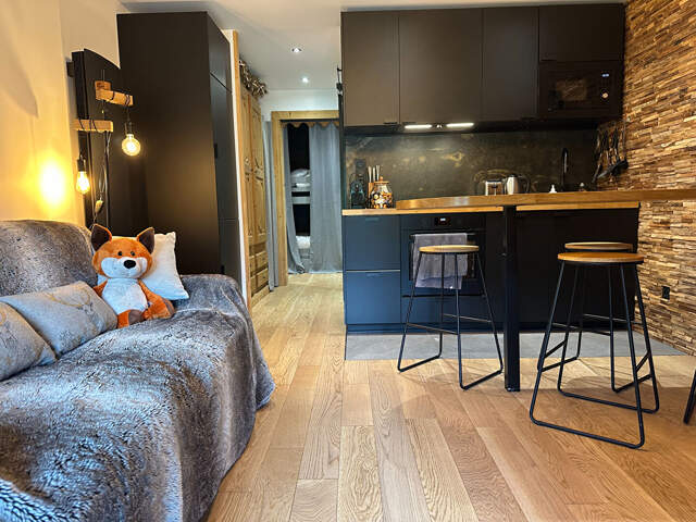 EXCLUSIVITE MEGEVE Appartement  en TBE meublé 1 pièces 30 m² avec grande terrasse. — photo du bien