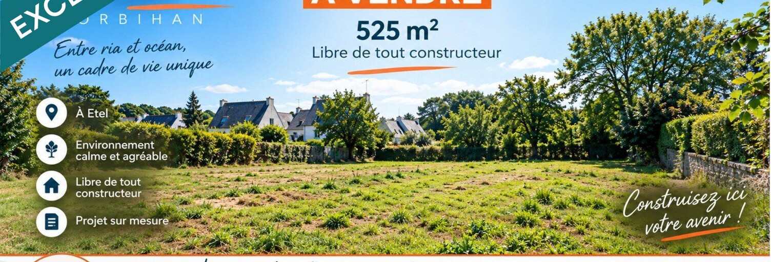 Terrain  525 m² à vendre à Étel (56410)