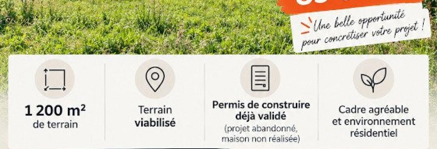 Terrain  1200 m² à vendre à Bouligny (55240)