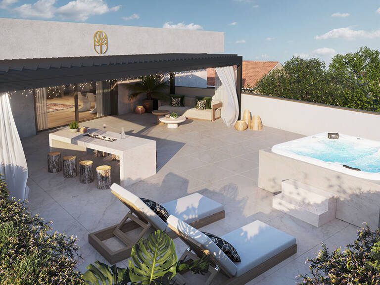 RARE MONTPELLIER BOUTONNET/AIGUELONGUE DERNIER ETAGE 4 PIECES DE 100 M² AVEC 86 M² DE TERRASSE — photo 1