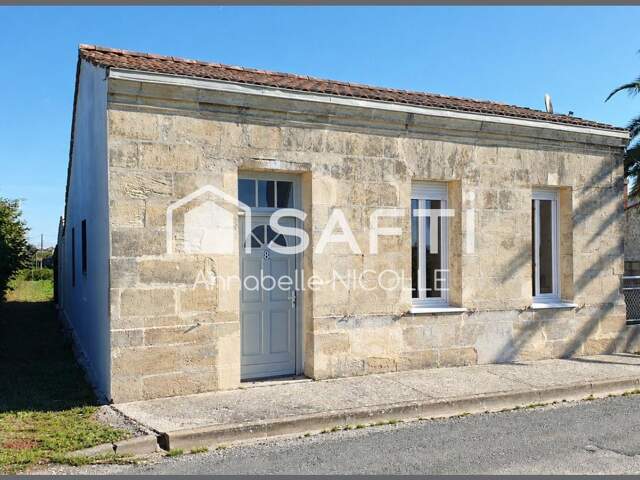 Maison de 70 m2 de plain-pied, au calme, avec 2 chambres, garage, jardin et terrasse, sur terrain de 514 m2 - Pauillac / 185000 euros — photo du bien