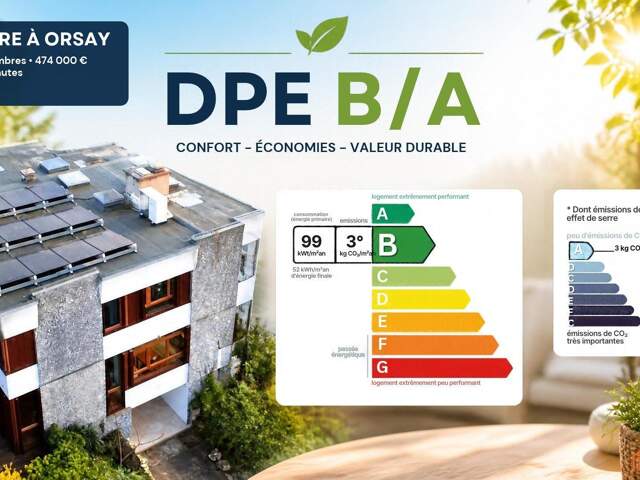 ORSAY  Maison  de 120 m² - DPE B/A  4 chambres  Terrasse  Garage  Prohce Centre & RER B à 3 min à pied — photo du bien